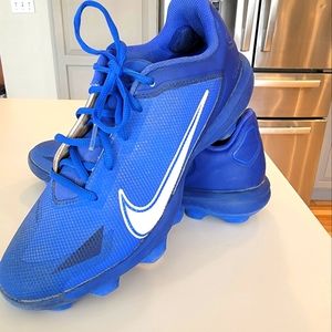 Mens boys teen Nike Trout baseball cleats shoes Pro 8.5 royal blue white black